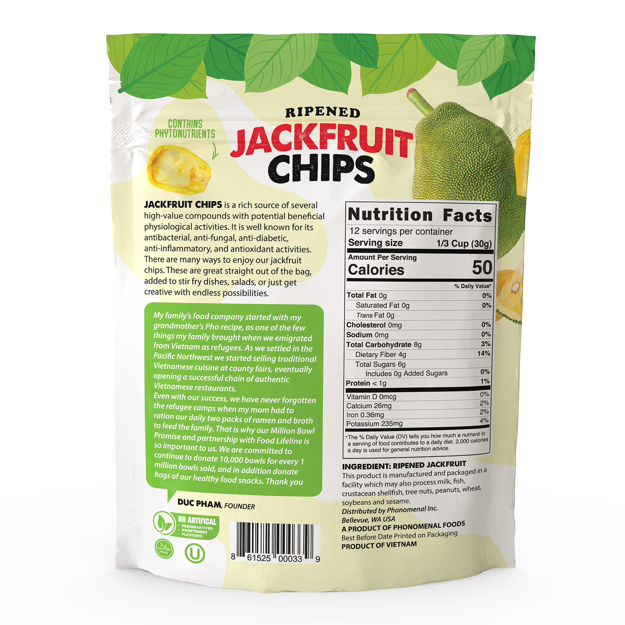 Phonomenal Ripened Jackfruit Chips (13oz Bag)