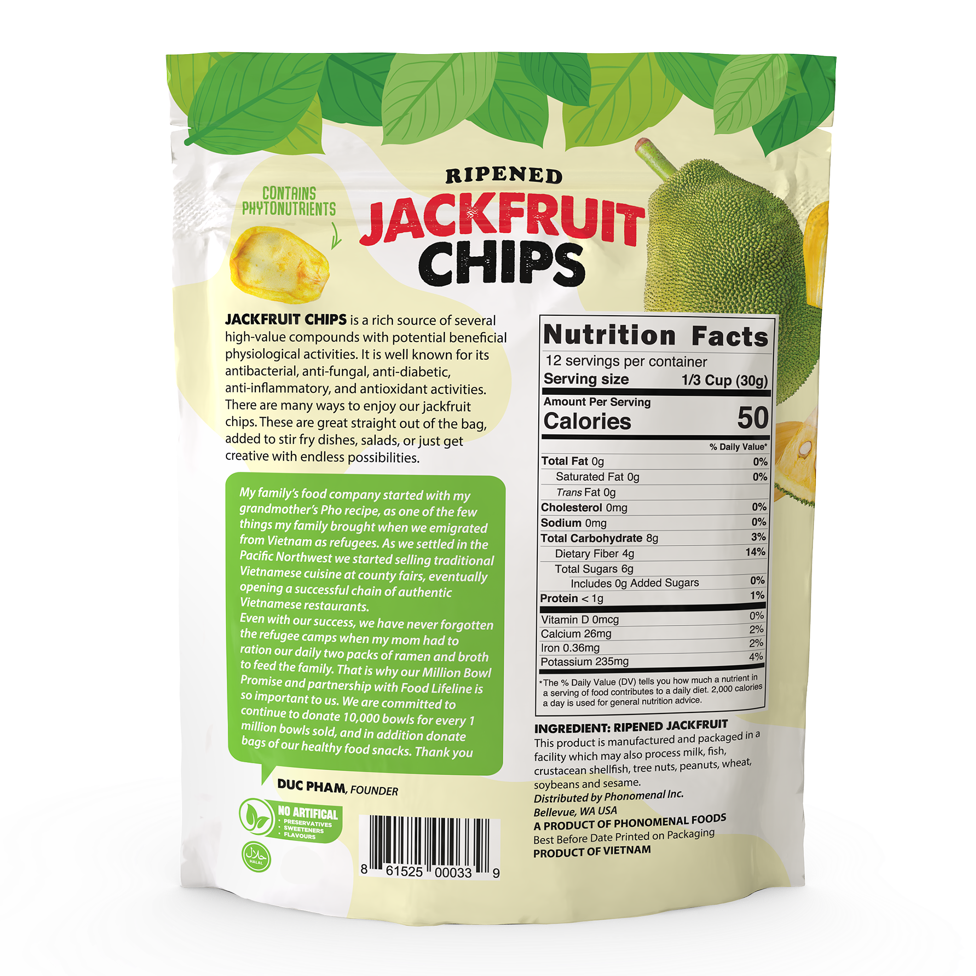 Pho'nomenal Ripened Jackfruit Chips (13oz Bag)