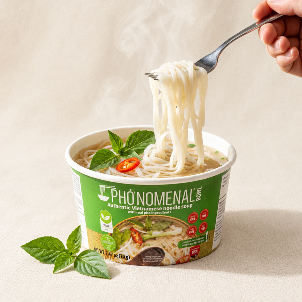 Pho’nomenal Bowl Instant Veggie Pho (Case of 6 Bowls)