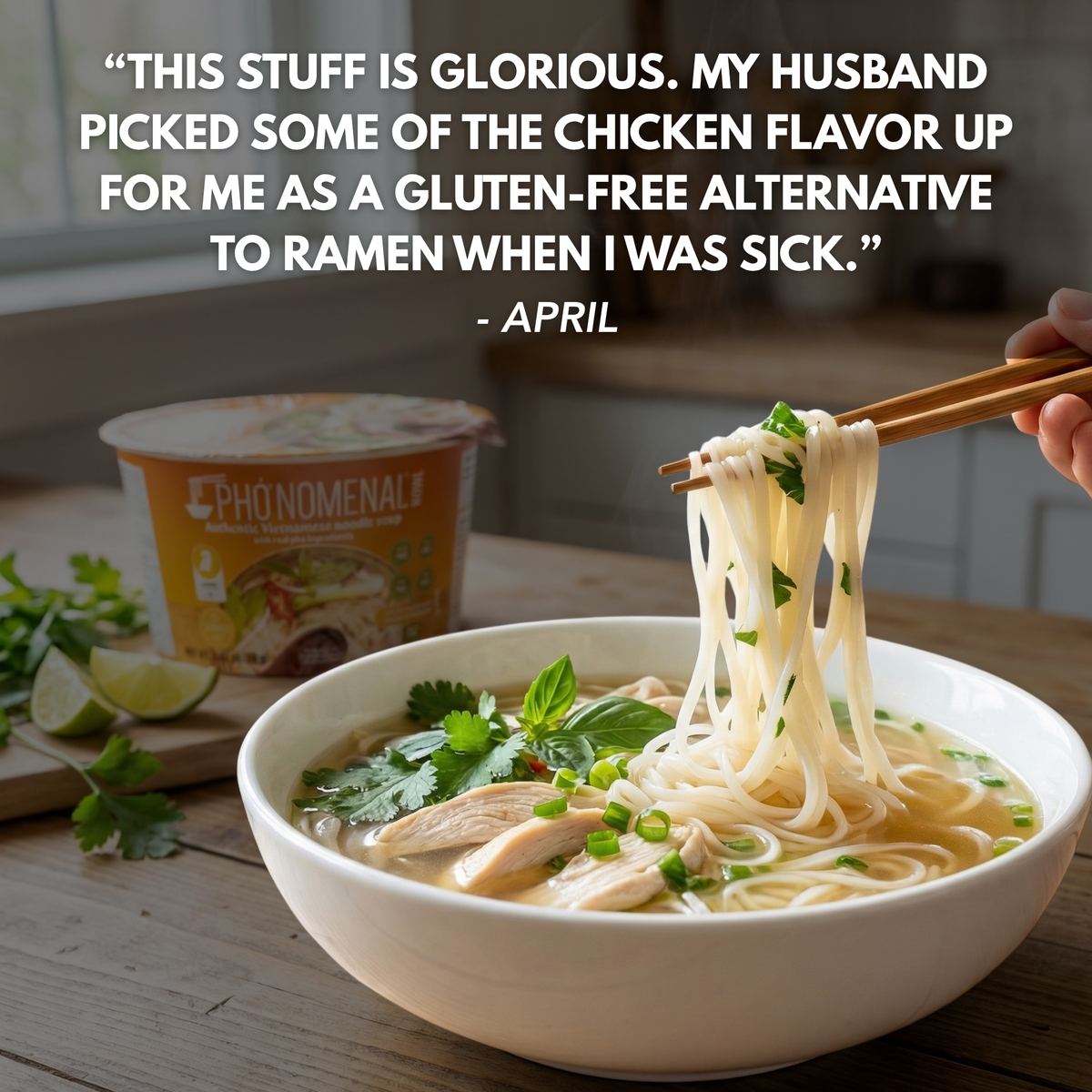Pho’nomenal Bowl Instant Chicken Pho (Case of 6 Bowls)