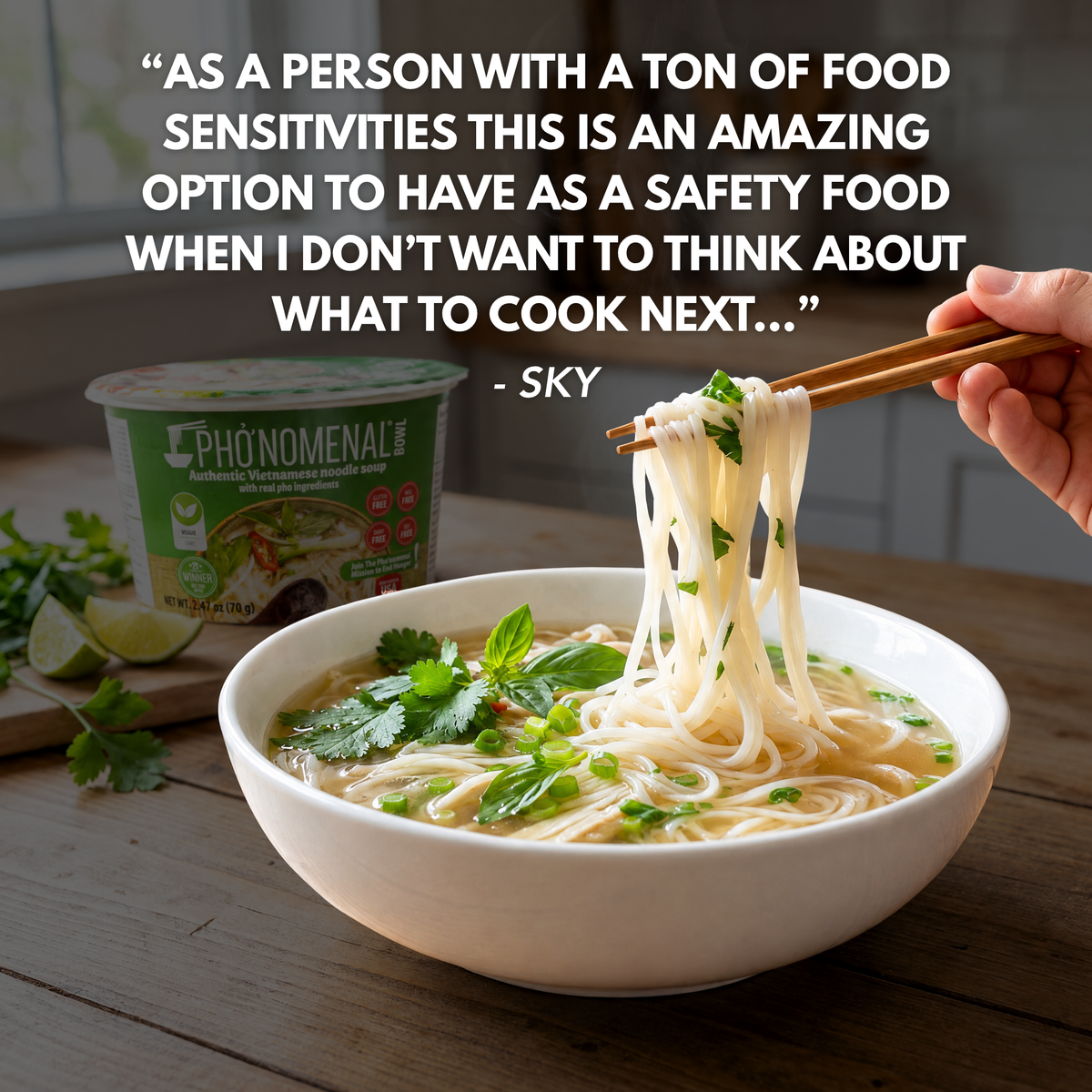 Pho’nomenal Bowl Instant Veggie Pho (Case of 6 Bowls)