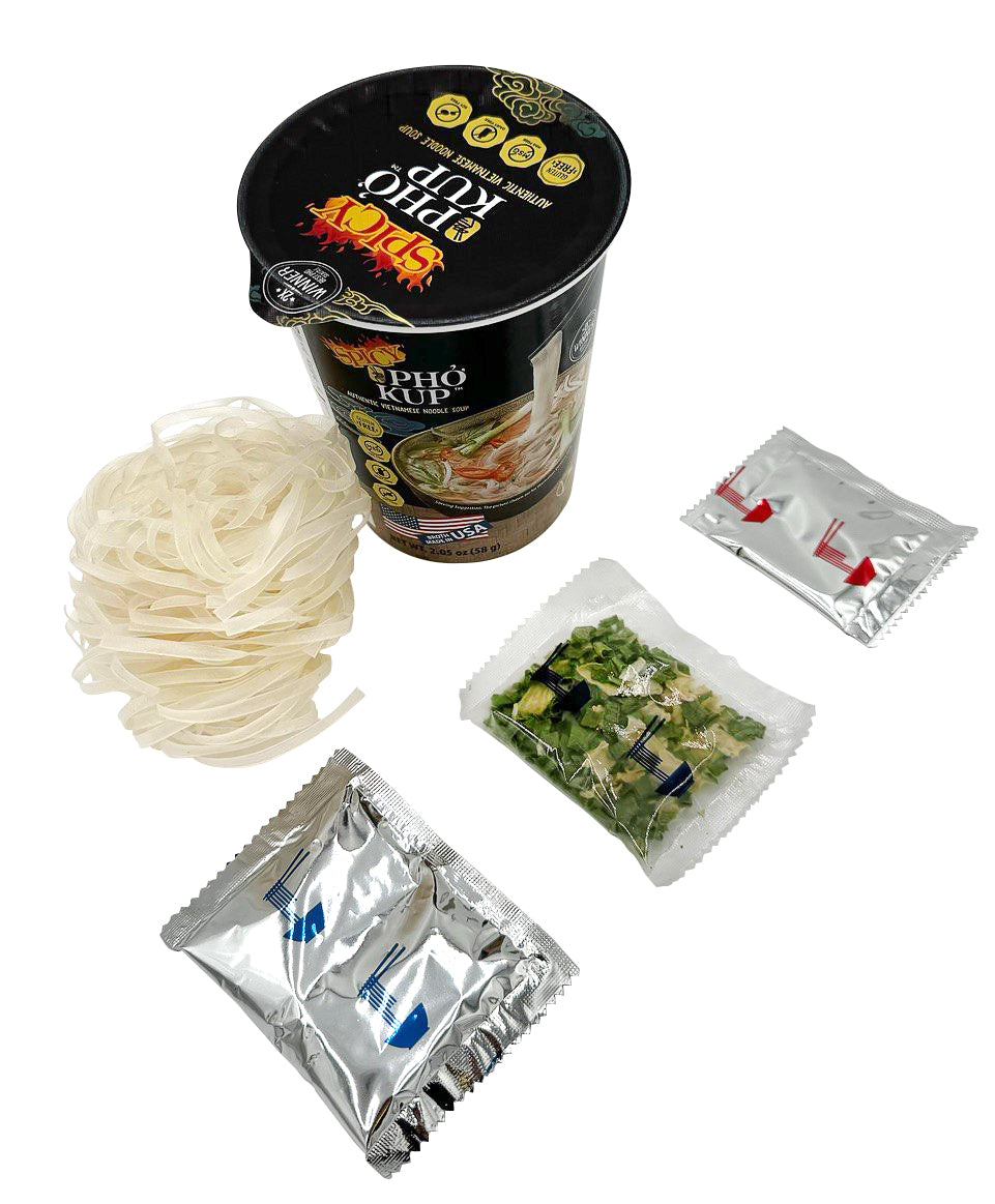 Pho Kup Instant Spicy Veggie Pho (Case of 10 Kups)
