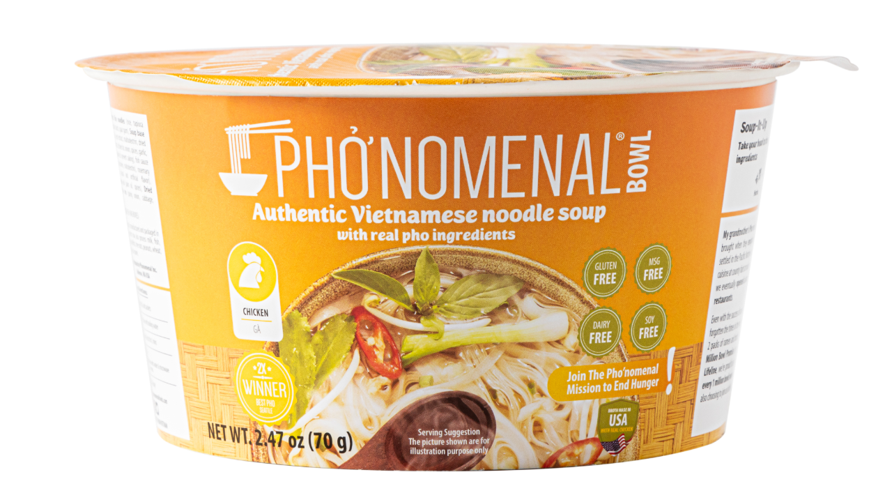Pho’nomenal Bowl Instant Chicken Pho (Case of 6 Bowls)