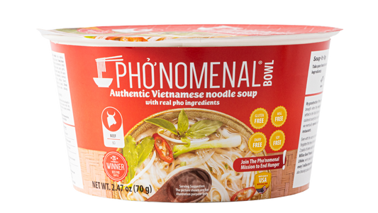 Pho’nomenal Bowl Instant Beef Pho (Case of 6 Bowls)