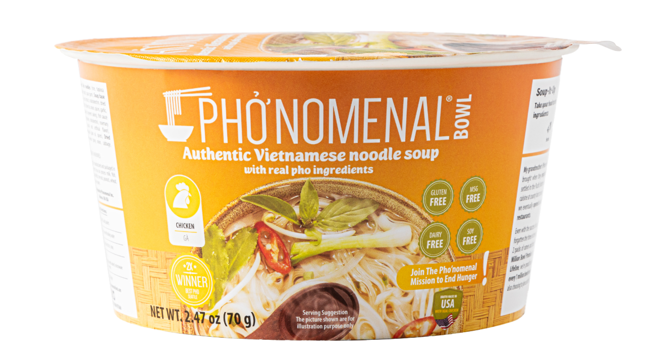 Pho’nomenal Bowl Instant Chicken Pho (Case of 6 Bowls)