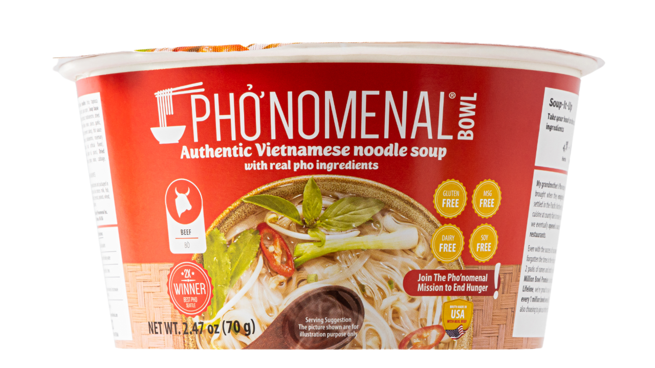 Pho’nomenal Bowl Instant Beef Pho (Case of 6 Bowls)