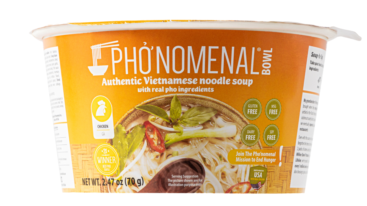 Pho’nomenal Bowl Instant Chicken Pho (Case of 6 Bowls)
