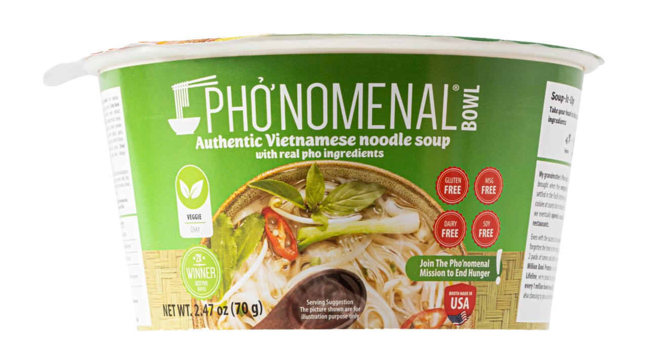 Pho’nomenal Bowl Instant Veggie Pho (Case of 6 Bowls)