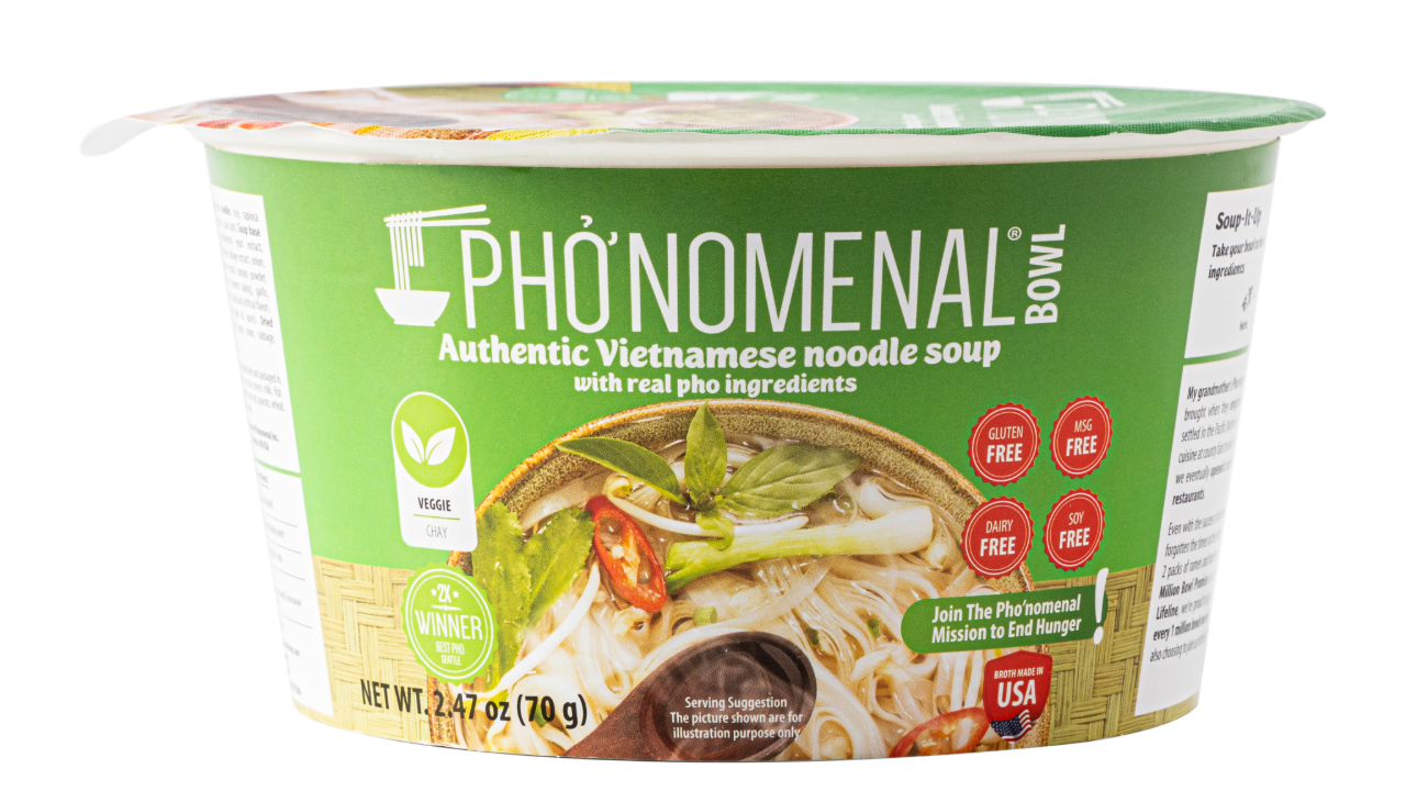 Pho’nomenal Bowl Instant Veggie Pho (Case of 6 Bowls)
