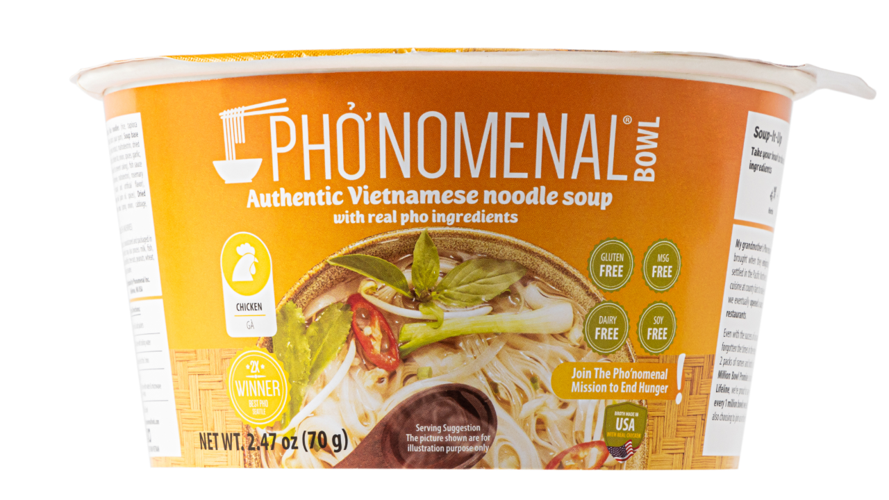 Pho’nomenal Bowl Instant Chicken Pho (Case of 6 Bowls)