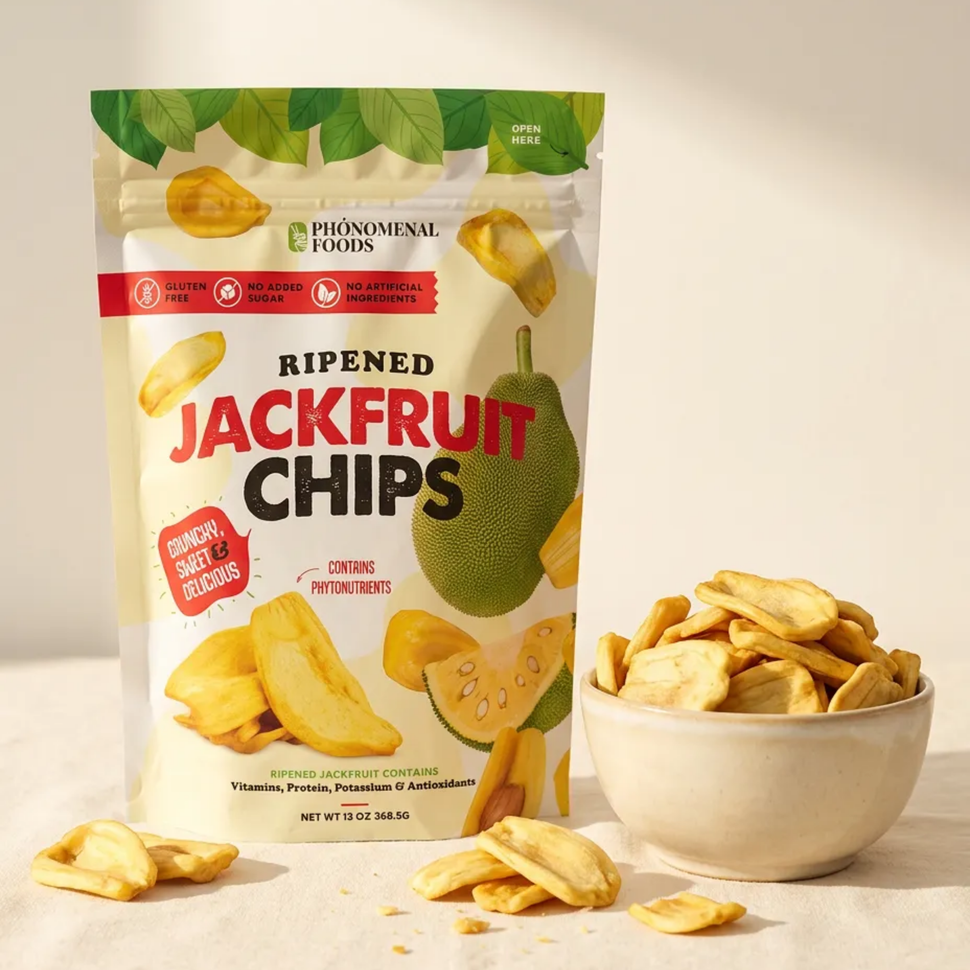 Pho'nomenal Ripened Jackfruit Chips (Family Size - 13oz Bag)