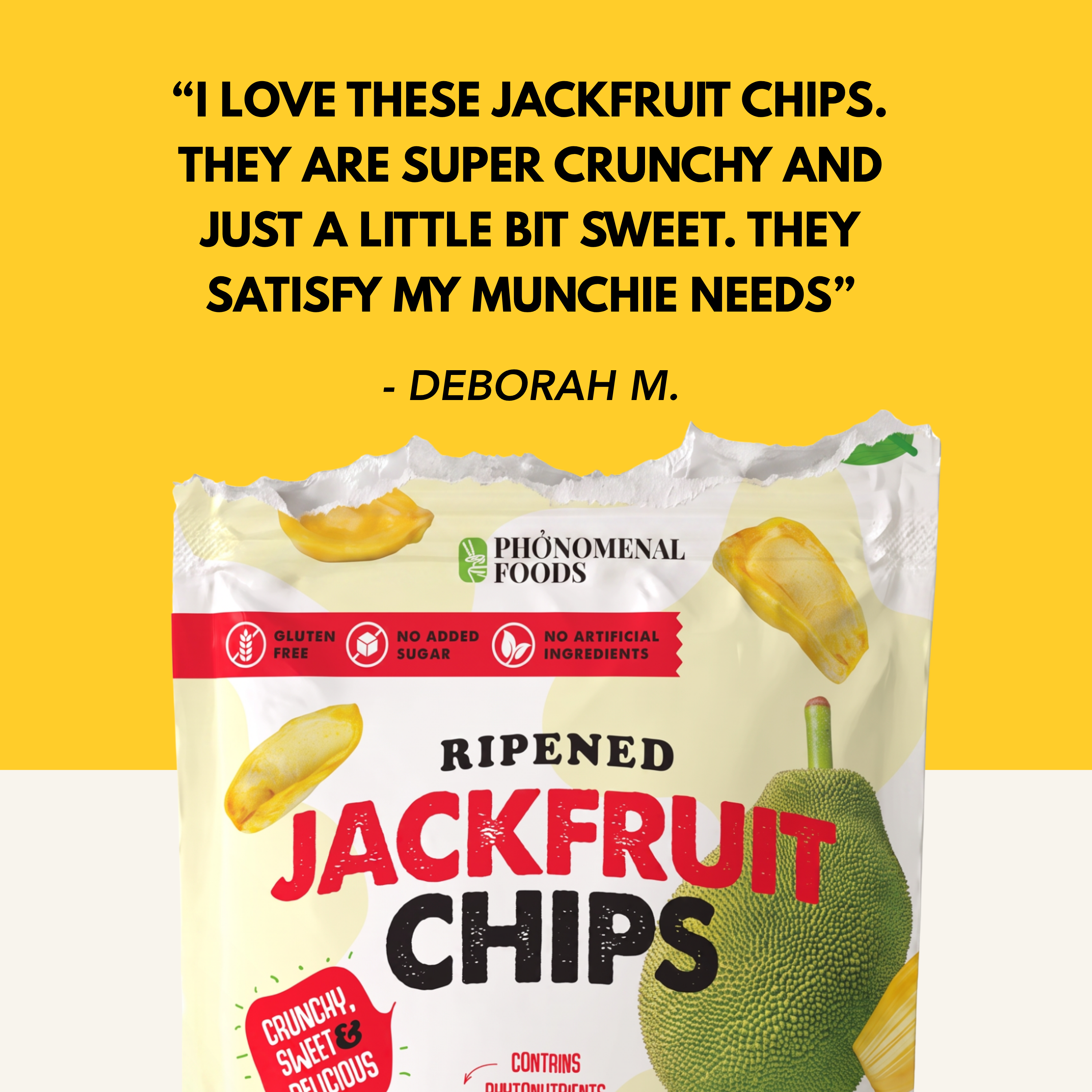 Pho'nomenal Ripened Jackfruit Chips (Family Size - 13oz Bag)