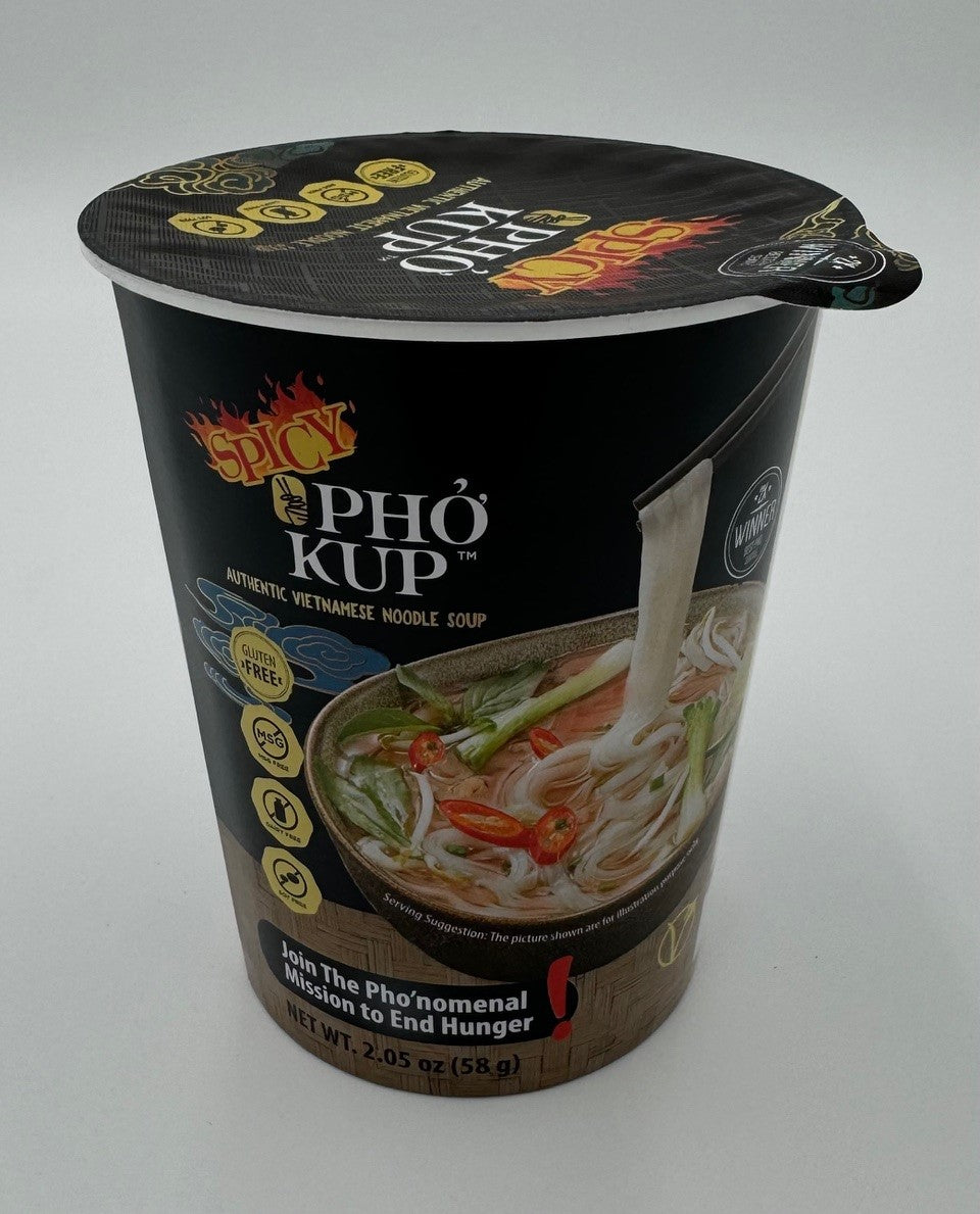 Pho Kup Instant Spicy Veggie Pho (Case of 10 Kups)