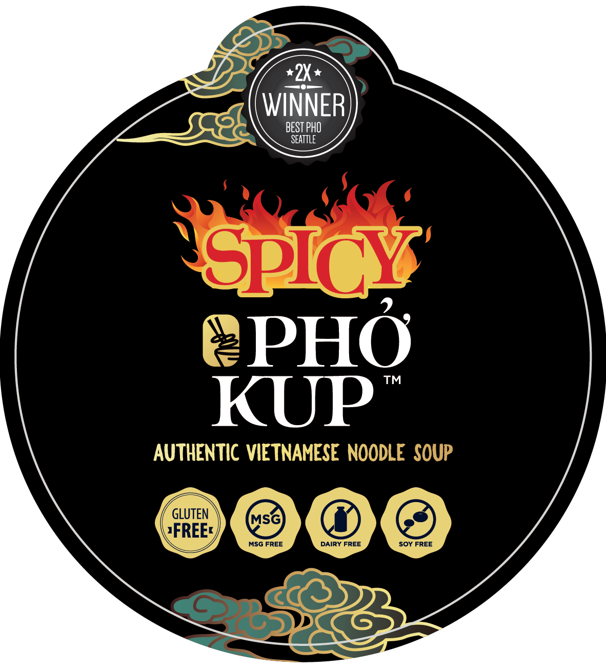 Pho Kup Instant Spicy Veggie Pho (Case of 10 Kups)