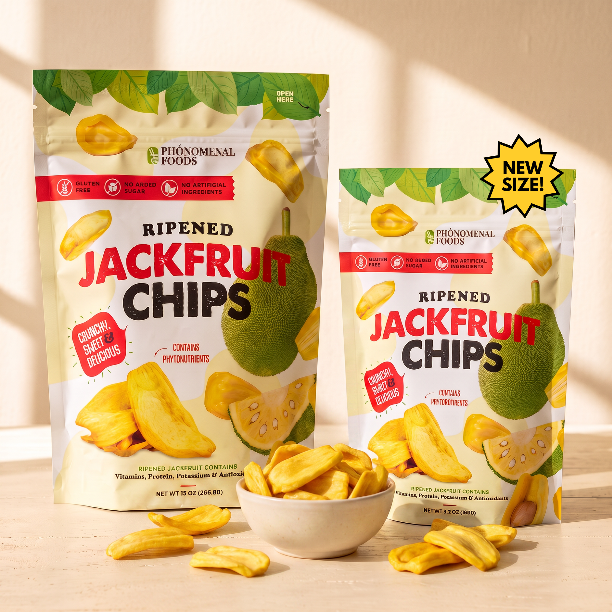 Pho'nomenal Ripened Jackfruit Chips (Standard Size - 5.3oz Bag)
