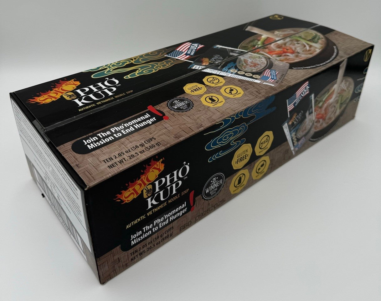 Pho Kup Instant Spicy Veggie Pho (Case of 10 Kups)