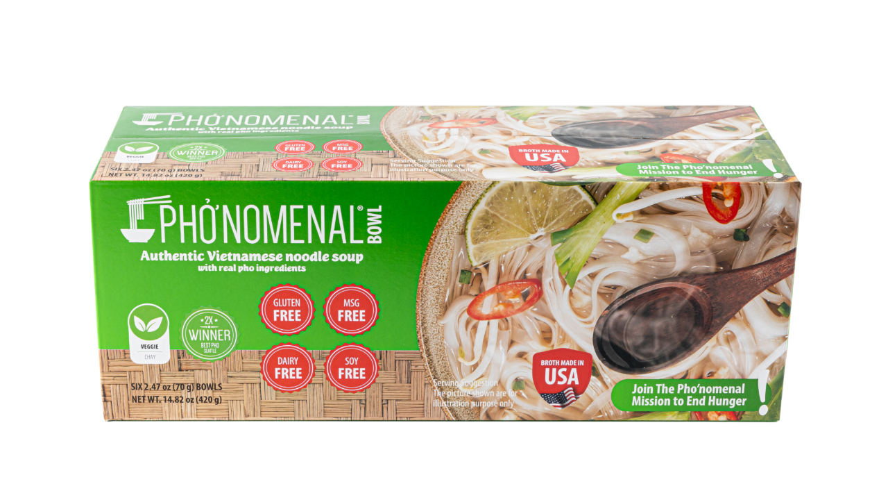 Pho’nomenal Bowl Instant Veggie Pho (Case of 6 Bowls)