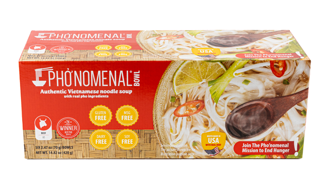 Pho’nomenal Bowl Instant Beef Pho (Case of 6 Bowls)