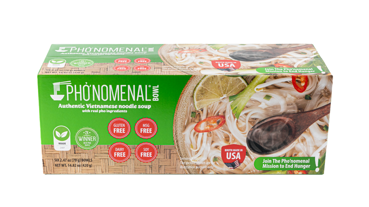 Pho’nomenal Bowl Instant Veggie Pho (Case of 6 Bowls)