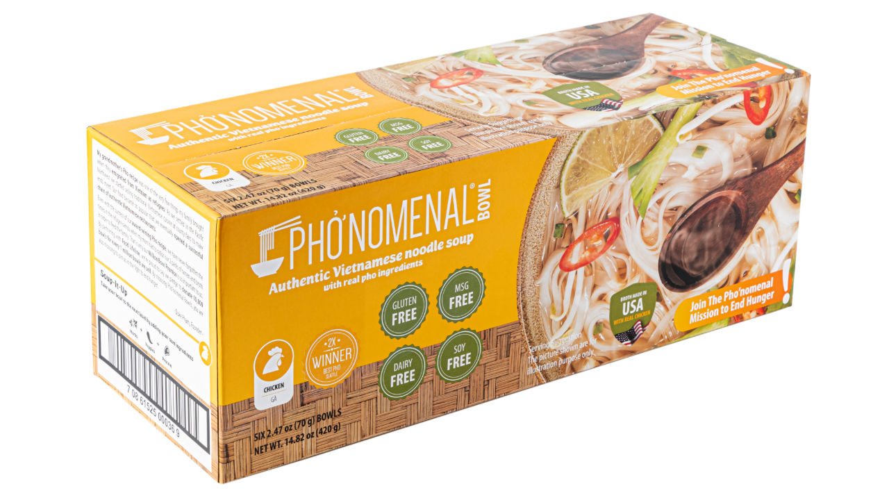 Pho’nomenal Bowl Instant Chicken Pho (Case of 6 Bowls)