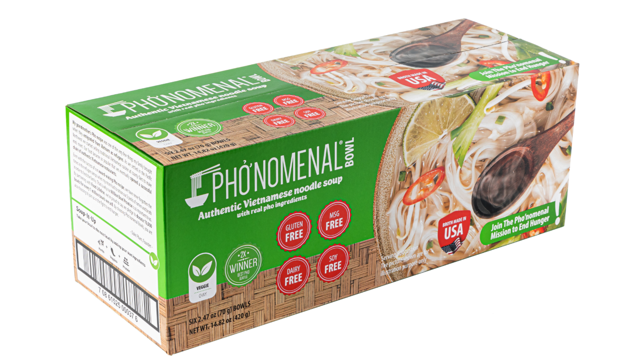 Pho’nomenal Bowl Instant Veggie Pho (Case of 6 Bowls)