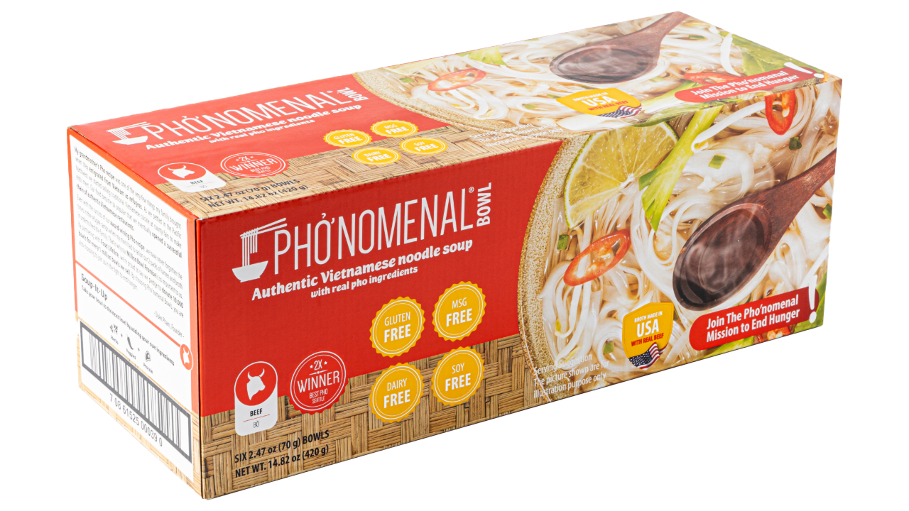 Pho’nomenal Bowl Instant Beef Pho (Case of 6 Bowls)