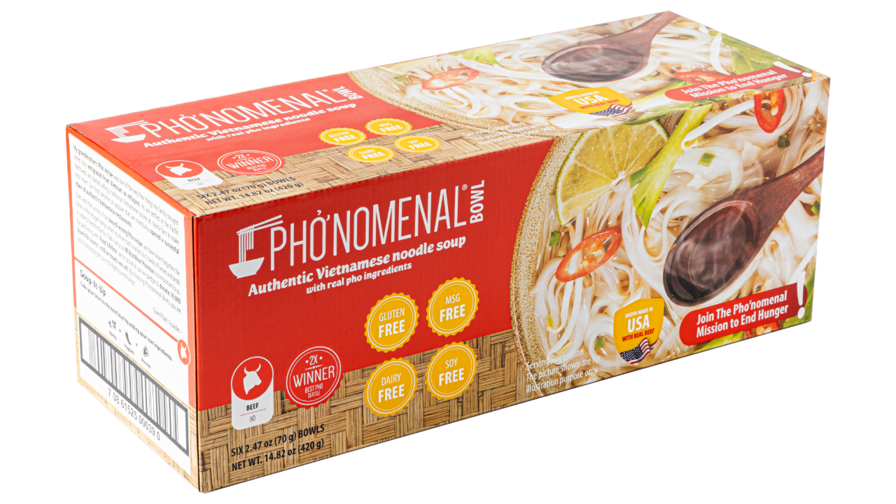 Pho’nomenal Bowl Instant Beef Pho (Case of 6 Bowls)