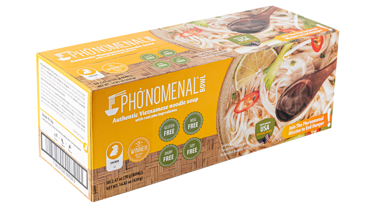 Pho’nomenal Bowl Instant Chicken Pho (Case of 6 Bowls)