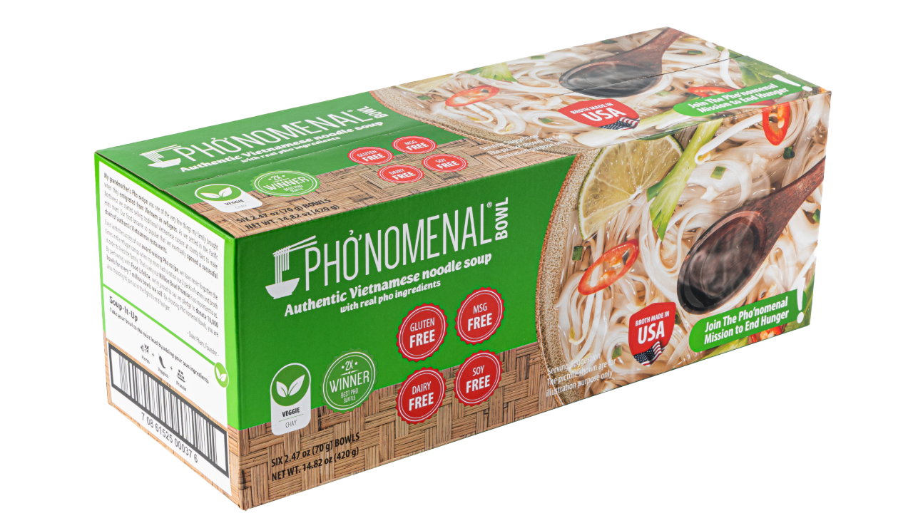 Pho’nomenal Bowl Instant Veggie Pho (Case of 6 Bowls)
