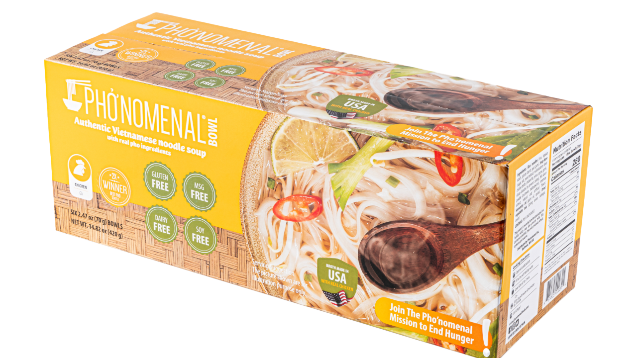 Pho’nomenal Bowl Instant Chicken Pho (Case of 6 Bowls)