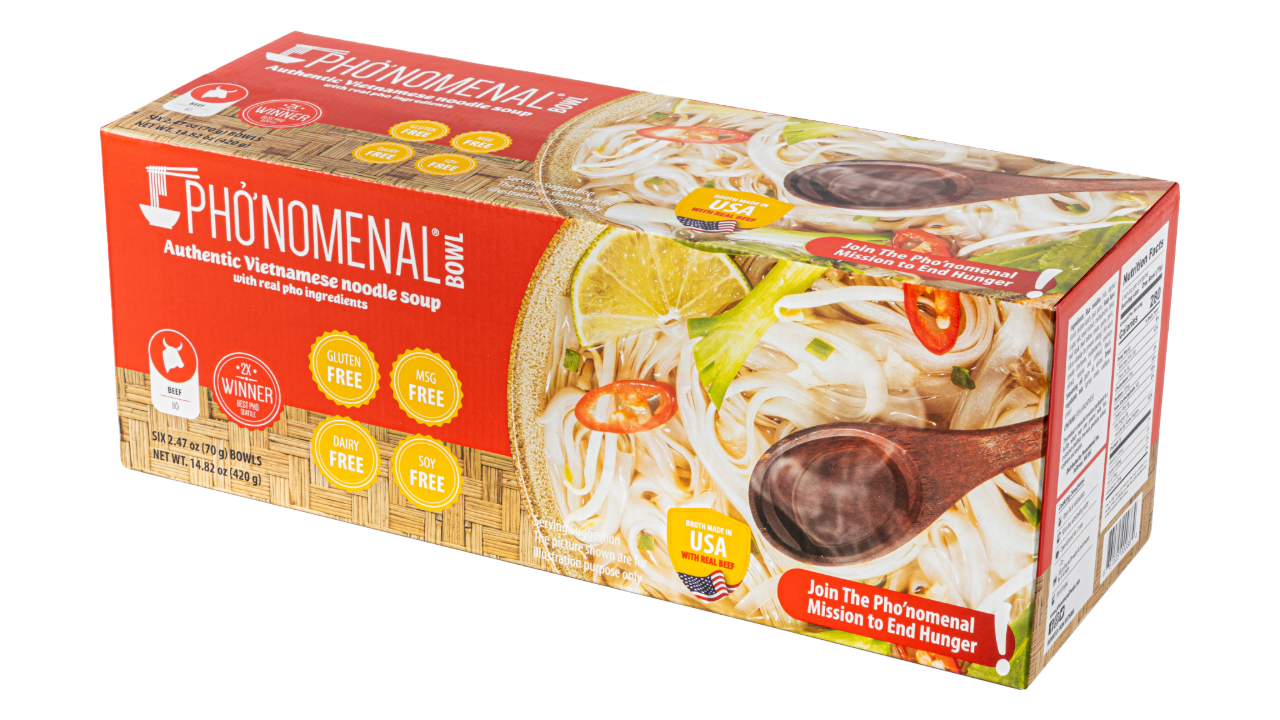 Pho’nomenal Bowl Instant Beef Pho (Case of 6 Bowls)