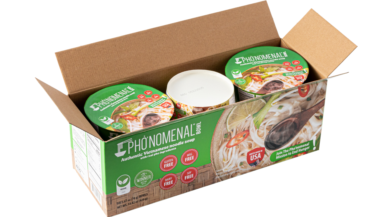Pho’nomenal Bowl Instant Veggie Pho (Case of 6 Bowls)