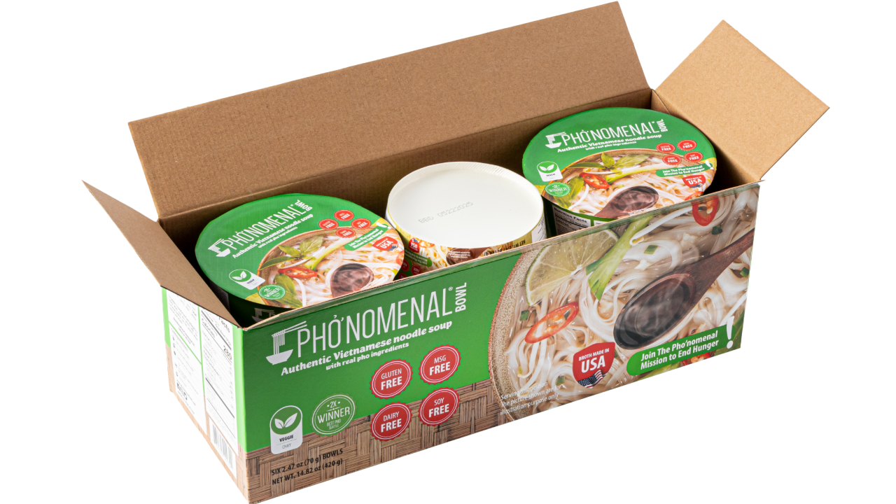 Pho’nomenal Bowl Instant Veggie Pho (Case of 6 Bowls)
